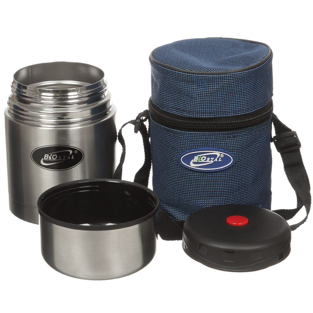 Термос для еды, нержавеющая сталь, 0.5 л, широкая горловина, Biostal, колба нержавеющая сталь, с чехлом, NТ-500