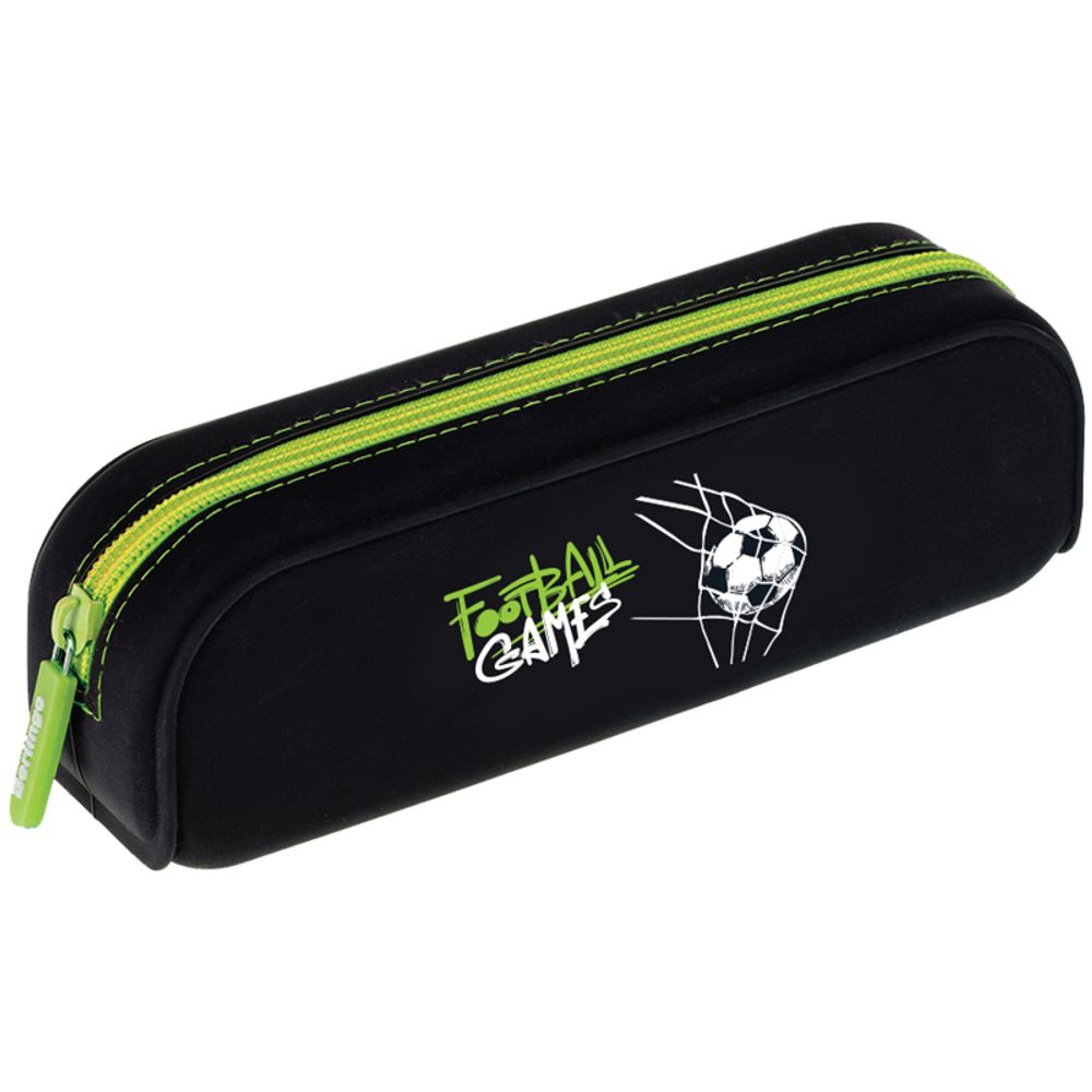 Пенал мягкий 200х60х50 Berlingo Football game, силиконовый