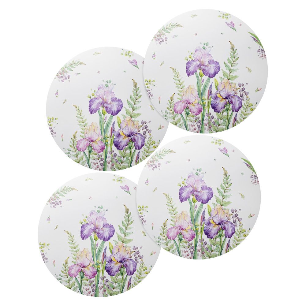 НАБОР ПОДСТАНОВОЧНЫХ САЛФЕТОК "IRISES" ИЗ 4 ШТ., ДИАМЕТР=38 СМ