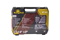 Набор инструментов 82пр.1/4'',1/2''(6гр.)(4-32мм) KINGTUL KT-82