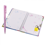 Блокнот в футляре, 18 см * 22 см, гребень, Alingar, мат.ламин, эффект 3D, ручка, замочек, диз. блок, линия, 45 л., "Тюльпаны", персиковый