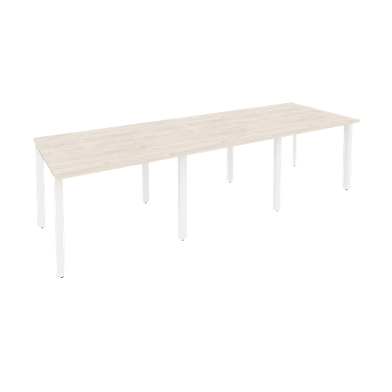 Onix Стол переговорный O.MP-PRG-3.1 Денвер Светлый/Металл Белый 2940*980*750