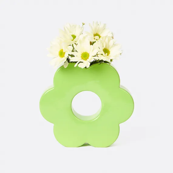 Ваза для цветов daisy, 20 см, зеленая