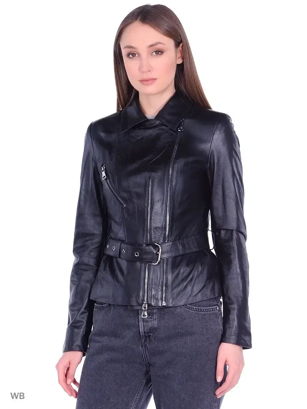 Косуха женская натуральная кожаная