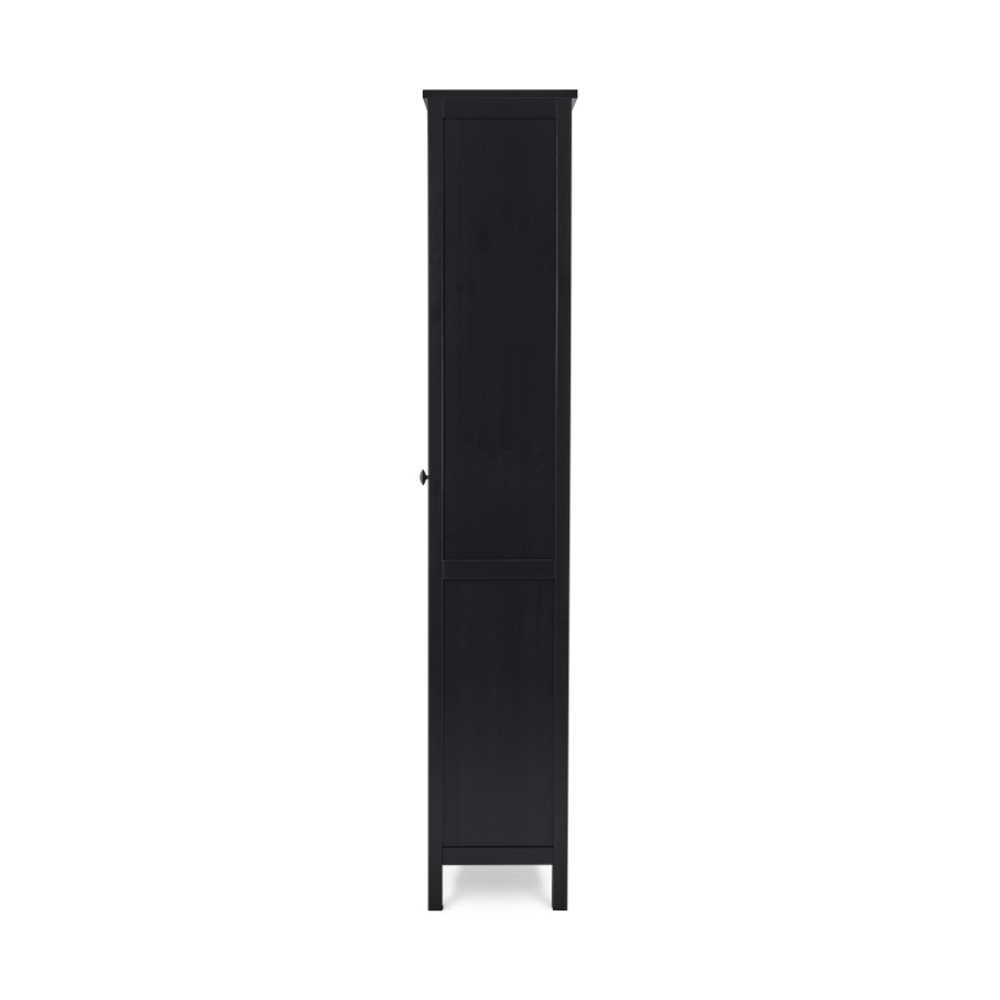 Шкаф-витрина Хемнэс Hemnes/Кымор, ст/пн 90х198х37 см, черный