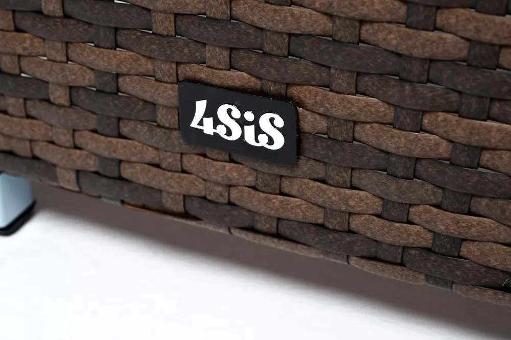 "Капучино" кашпо для цветов плетеное из искусственного ротанга, цвет коричневый