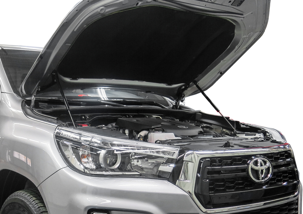 Газовые упоры капота Rival для Toyota Fortuner II 2017-2020 2020-н.в./Hilux VIII 2015-2020, 2 шт., A.ST.5710.1