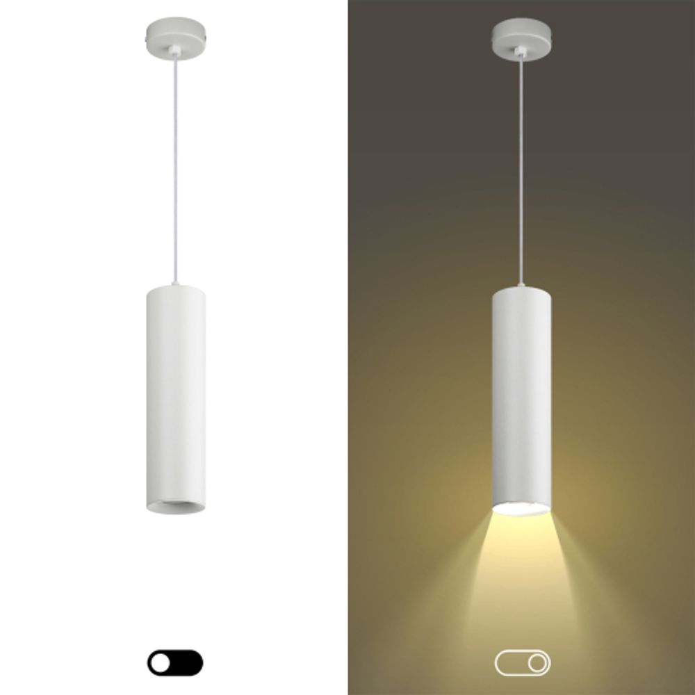 Светильник подвесной ЭРА PL1 GU10 WH 300 под лампу MR16 GU10 белый | Подвесные светильники