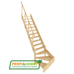 Лестница на второй этаж ЛС-14м Левая (с поручнем)