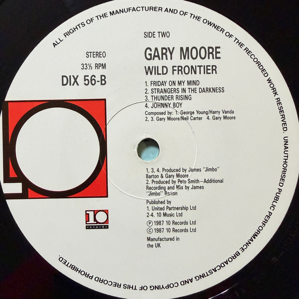 Gary Moore ‎– Wild Frontier (Англия 1987г.)