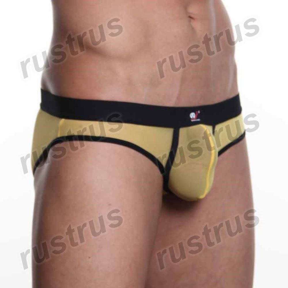 Мужские трусы брифы желтые WANGJIANG WG00119