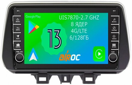 Магнитола для Hyundai Tucson 2018-2021 - Airoc AB-2023-N19 (кнопки и крутилки), Android 13, TS20, 6/128Гб, SIM-слот, CarPlay