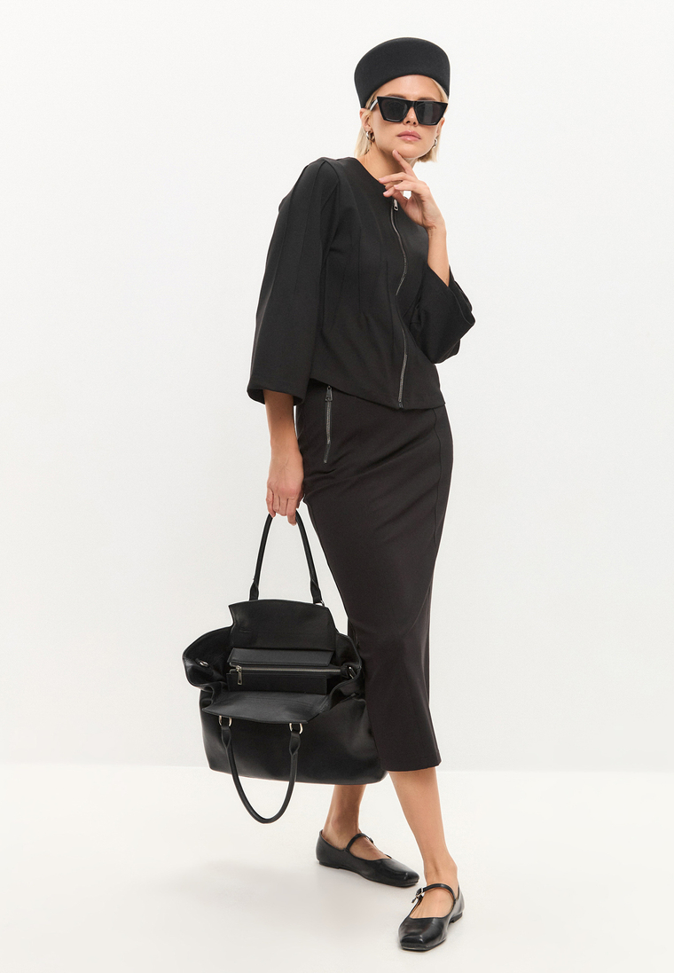 Трикотажный жакет на молнии