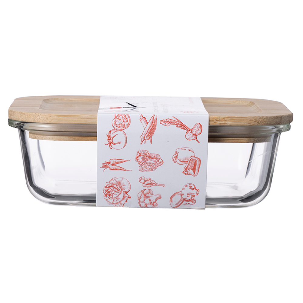 Контейнер для запекания и хранения с крышкой из бамбука 640мл Smart Solutions