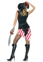 Костюм строгой пиратки (Размер: L) (Цвет: черный с красным)