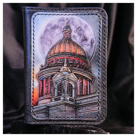 Чехол на паспорт «Городские мотивы» черный