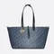 Сумка Dior Toujours Жаккард Denim Dior Oblique синего цвета