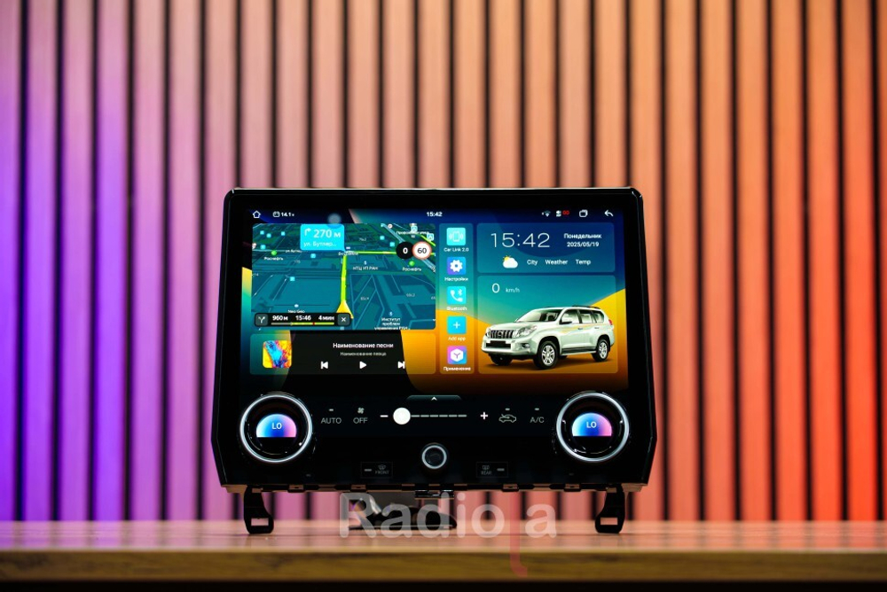 Магнитола для Toyota Land Cruiser Prado 150 2013-2023 - Radiola RDL-Prado-AC монитор 13.1" на Android 13, 8Гб+256Гб, CarPlay, 4G SIM-слот