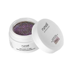 Гель светоотражающий BUILDER UV GEL REFLECTIVE DIAMOND 3.0 RuNail, 15г №9966