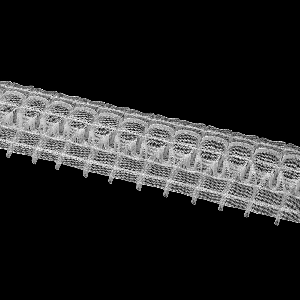 Шторная лента Oz-Is арт. 3972 MP вафельная сборка, коэф сборки 1:2,0, цвет прозрачный (ширина 60 mm)