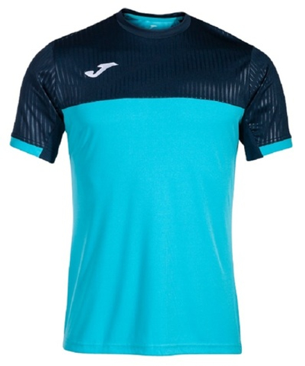 Теннисная футболка Joma Montreal Short Sleeve T-Shirt - fluor turquoise/navy