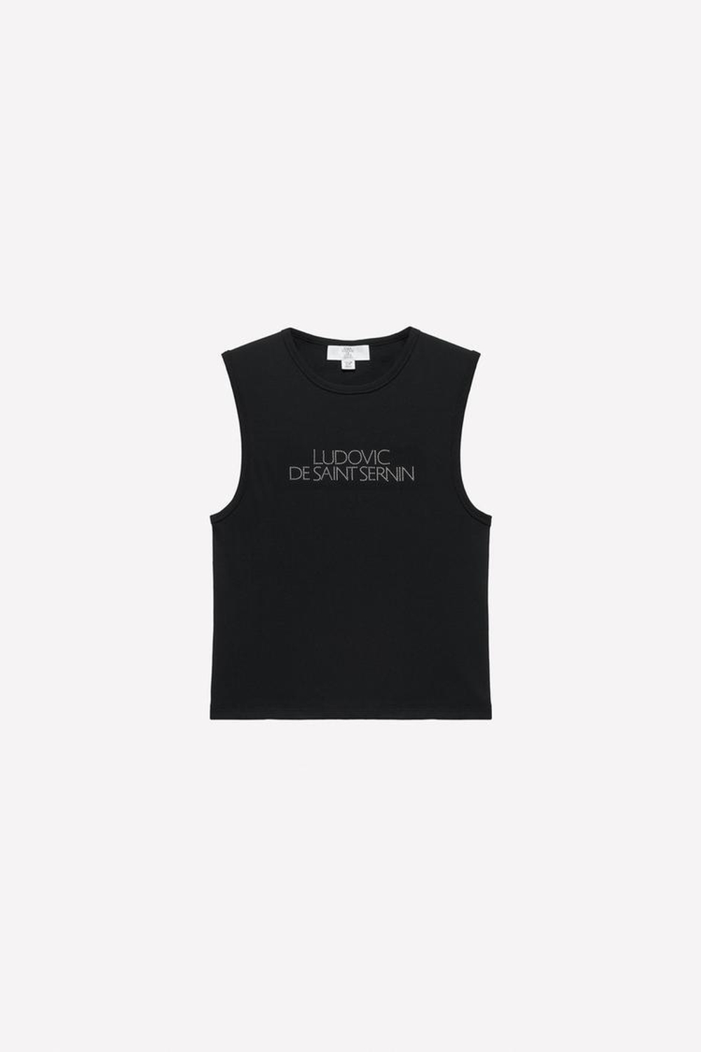 ZARA Х LUDOVIC DE SAINT SERNIN ФУТБОЛКА БЕЗ РУКАВОВ, ЧЕРНЫЙ