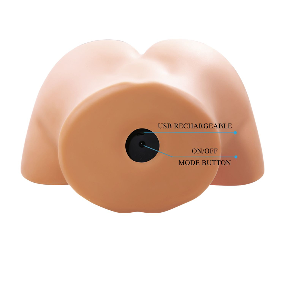 Мастурбатор Olivia Baile с 2 отверстиями и вибрацией, телесный