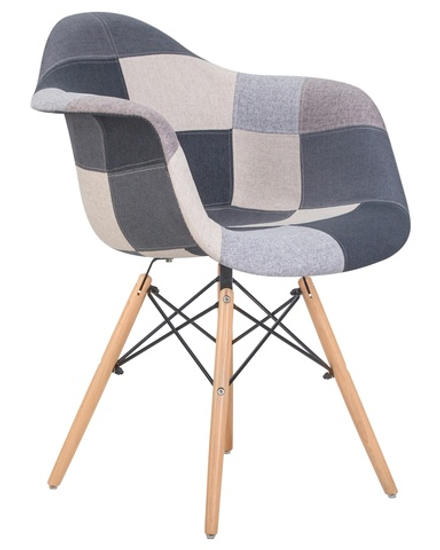 Стул обеденный DOBRIN DAW RACHEL, ножки светлый бук, сиденье 002 Puzzle