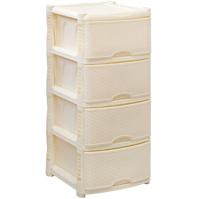 Комод 4 ящика, Nature, 41х48х94.5 см, сл кость, BQ3773СЛК, BranQ