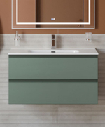 Тумба с раковиной подвесная BelBagno KRAFT-900-2C-SO-VO Еловый матовый, раковина белая BB900ETL