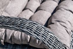 "Толедо" кресло плетеное с подушками, цвет графит