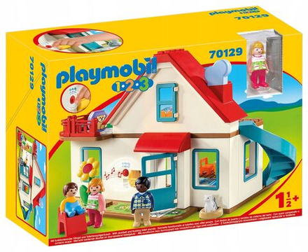 Конструктор Playmobil 1.2.3 - Семейный дом - Плеймобиль для малышей 70129
