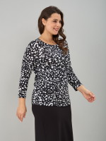 Лонгслив ЛНв-306/черный-мазки