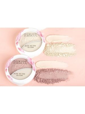 PHYSICIANS FORMULA Хайлайтер 2в1 Rose All Day Set&Glow, тон: Розовое сияние, 1х8,3г 1х2г