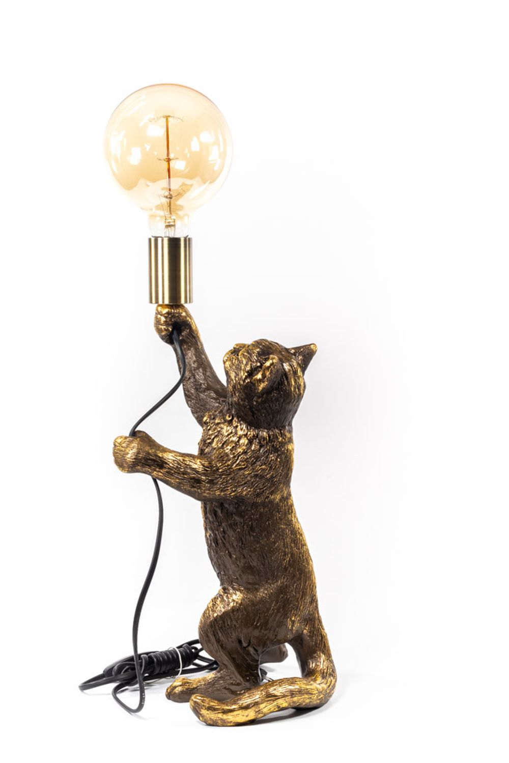 Настольная лампа Кот Эдисон Бронза