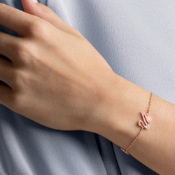 DAZZLING SWAN:BRACELET CZMO/ROS S