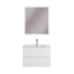 Тумба с раковиной подвесная BelBagno MARINO-CER-MINI-700-2C-SO-BL-P Bianco Lucido, раковина белая BB-8099-3-70