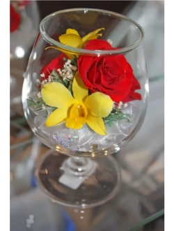 натуральные цветы в стекле, вакуум 07.08