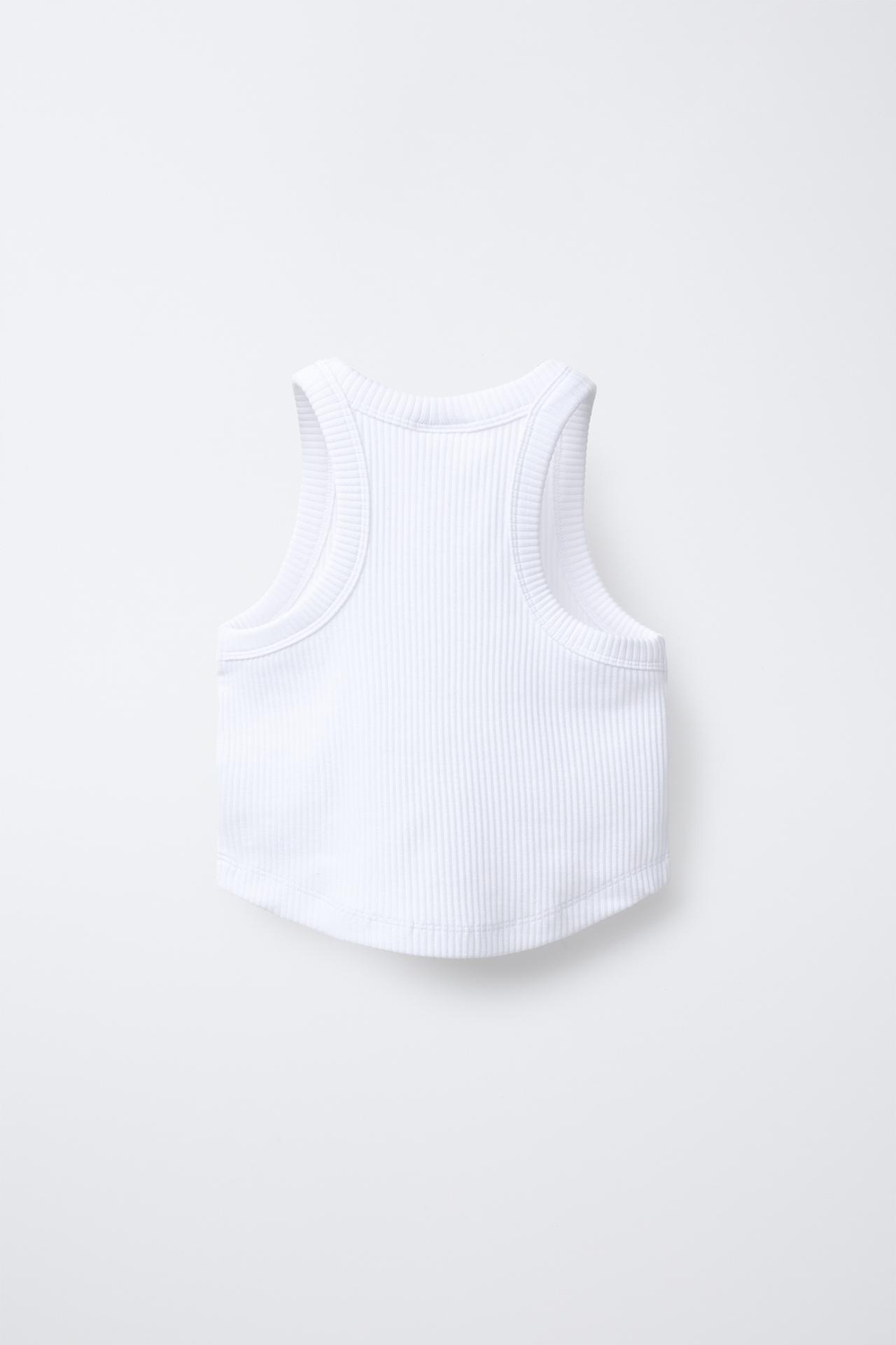 ZARA ТОП В РУБЧИК СО СПИНОЙ-БОРЦОВКОЙ, БЕЛЫЙ