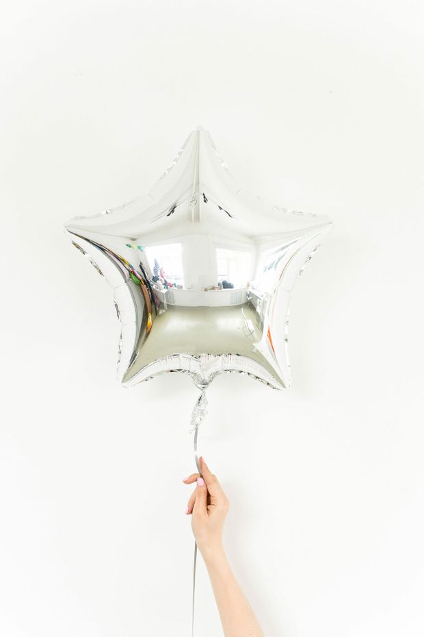 F Шар звезда (18'' / 46 см) Серебро (БГ-15)