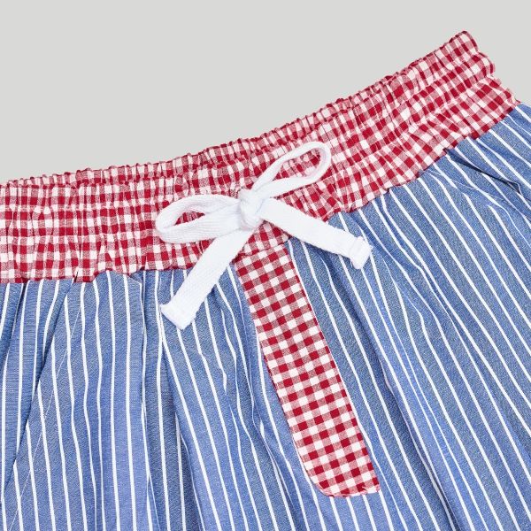 Брюки Baggy синие / красные - фото 6