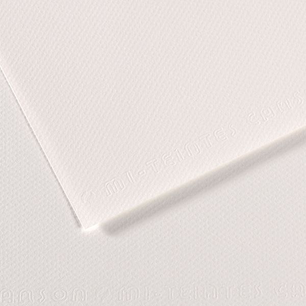 Бумага для пастели Mi-Teintes 160 г/м², 50х65 см, 10 л, №335 белый, Canson, C31027S086