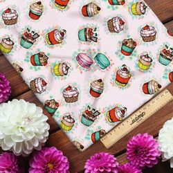 Ткань сатин капкейки