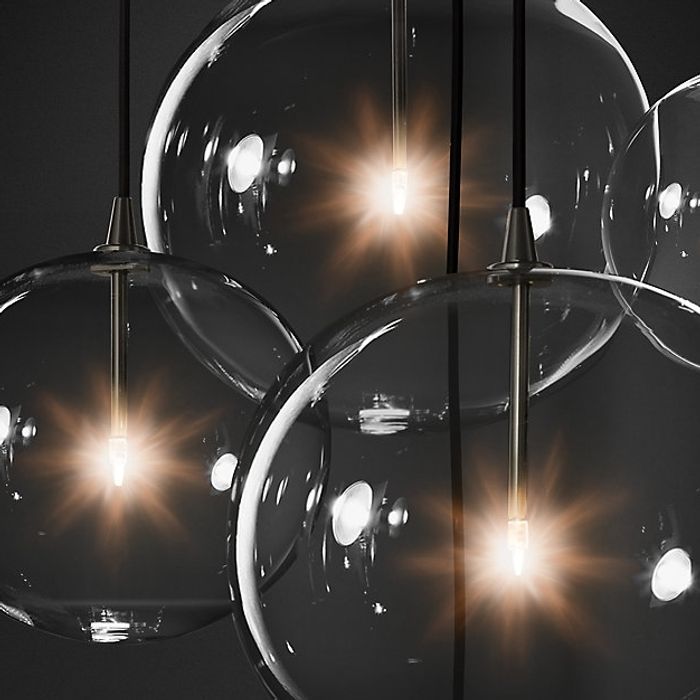 Подвесной светильник Restoration Hardware Glass Globe Mobile Cluster Black