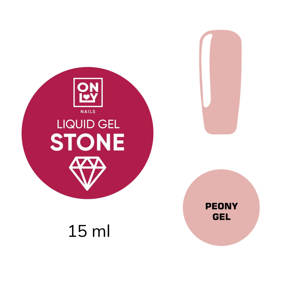 OnlyNails Liquid Gel Stone, Peony, 15 ml