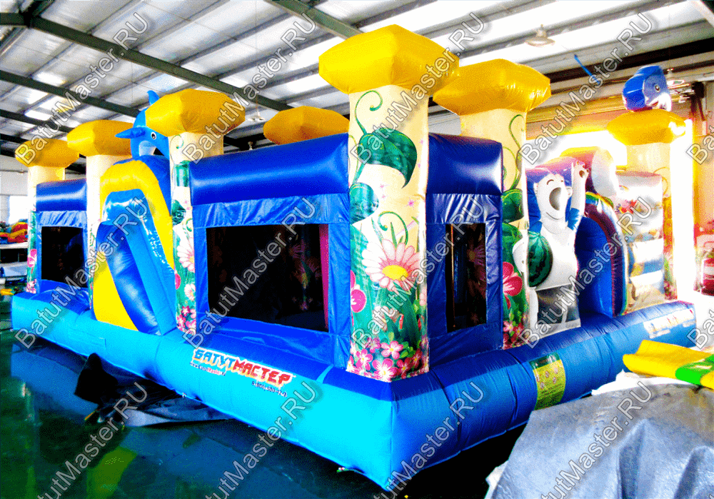 Надувной батут "Белый мишка" 7*5*2.7 м