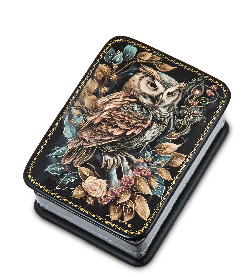 Народные промыслы ШК-19/56-B Шкатулка в технике декупаж «Сова» (8х6х3,5)