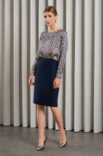 4811 Юбка женская (темно-синий)