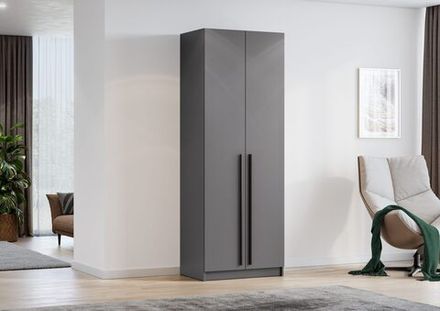 Шкаф двухстворчатый Берген ШК-800 (серый графит/серый графит), Интерьер Центр, г.Пенза