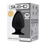 Черная анальная пробка 8см SilexD Premium Silicone Plug Size XS Model 1